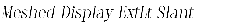 Meshed Display ExtLt Slant.ttf