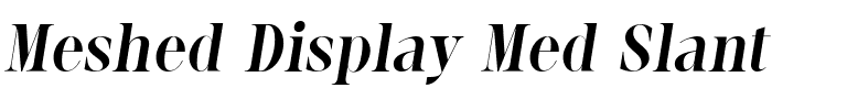 Meshed Display Med Slant.ttf