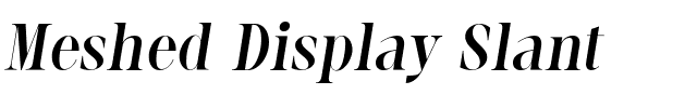 Meshed Display Slant.ttf