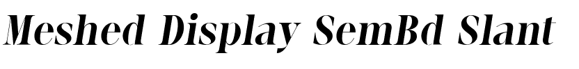 Meshed Display SemBd Slant.ttf