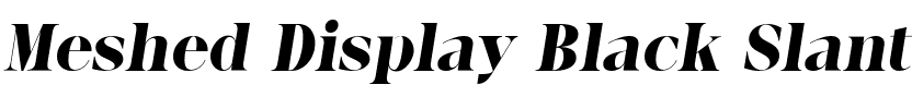 Meshed Display Black Slant.ttf