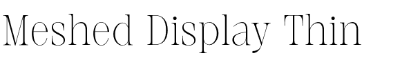 Meshed Display Thin.otf