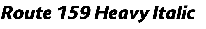 Route 159 Heavy Italic.otf