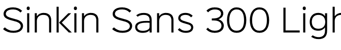 Sinkin Sans 300 Light.otf