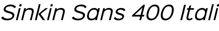 Sinkin Sans 400 Italic.otf