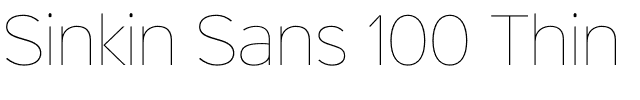 Sinkin Sans 100 Thin.otf