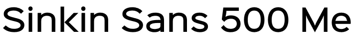 Sinkin Sans 500 Medium.otf