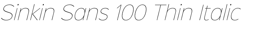Sinkin Sans 100 Thin Italic.otf