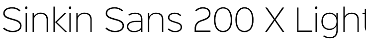Sinkin Sans 200 X Light.otf