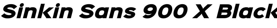 Sinkin Sans 900 X Black Italic.otf
