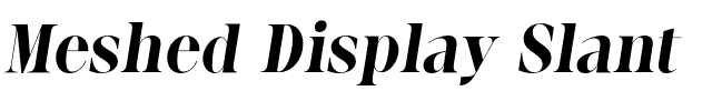 Meshed Display Slant.otf