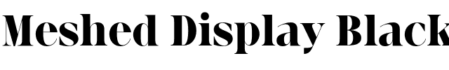Meshed Display Black.otf