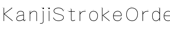 KanjiStrokeOrders.ttf