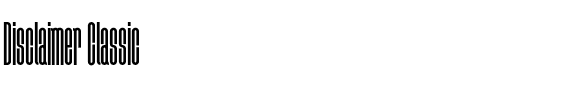 Disclaimer Classic.otf
