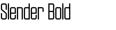 Slender Bold.otf