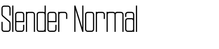 Slender Normal.otf