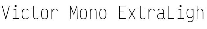 Victor Mono ExtraLight.otf