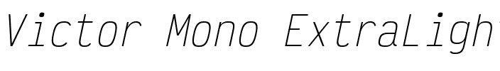 Victor Mono ExtraLight.otf