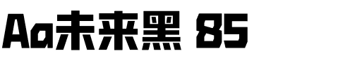 Aa未来黑 85.ttf