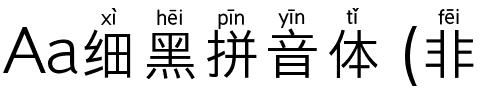 Aa细黑拼音体 (非商业使用).ttf