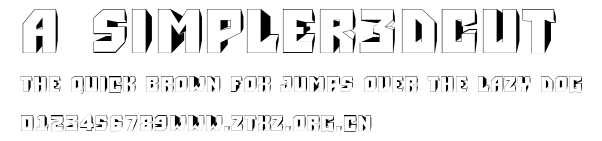 a_Simpler3DCut.ttf