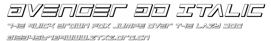 Avenger 3D Italic.ttf