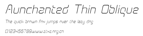 Aunchanted Thin Oblique.ttf