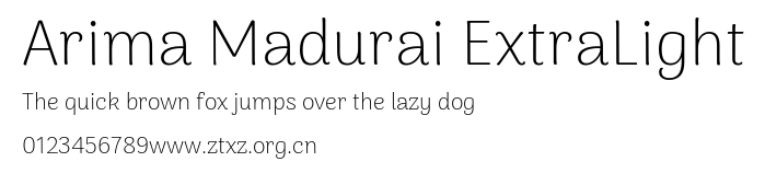 Arima Madurai ExtraLight.ttf