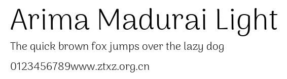 Arima Madurai Light.ttf