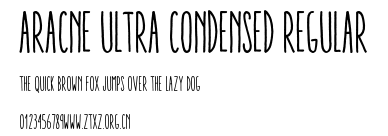 Aracne Ultra Condensed Regular.otf