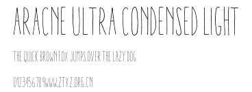 Aracne Ultra Condensed Light.otf