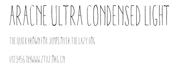Aracne Ultra Condensed Light.ttf