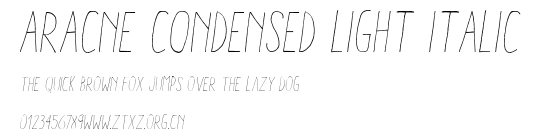 Aracne Condensed Light Italic.ttf