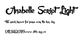 Anabelle Script Light.otf