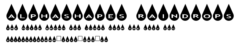 AlphaShapes raindrops.ttf