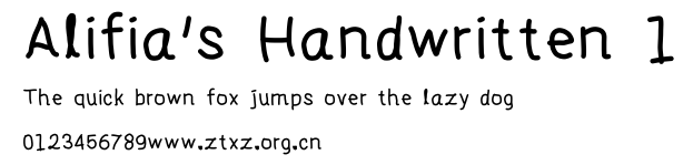 Alifia's Handwritten 1.ttf