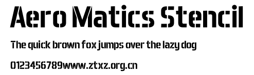 Aero Matics Stencil.ttf