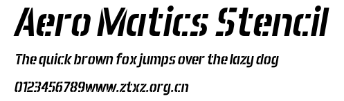 Aero Matics Stencil.ttf