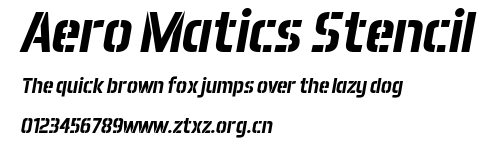 Aero Matics Stencil.ttf