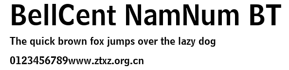 BellCent NamNum BT.ttf