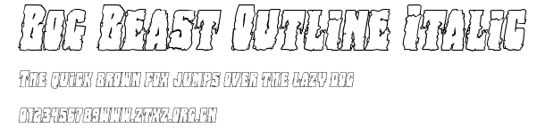 Bog Beast Outline Italic.ttf