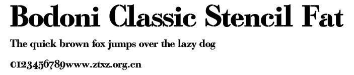 Bodoni Classic Stencil Fat.ttf