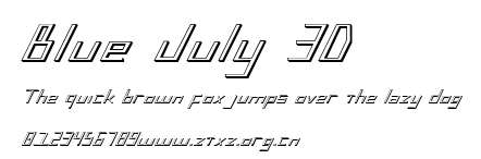 Blue July 3D.ttf