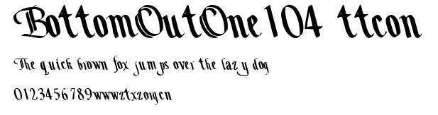 BottomOutOne104 ttcon.ttf