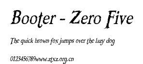 Booter - Zero Five.ttf