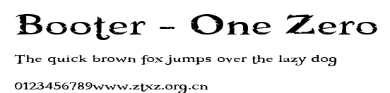 Booter - One Zero.ttf