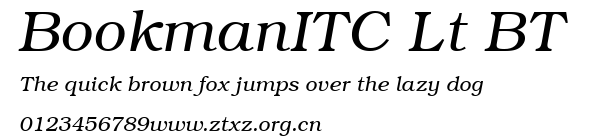 BookmanITC Lt BT.ttf