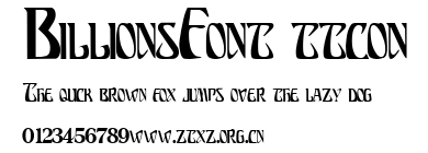 BillionsFont ttcon.ttf