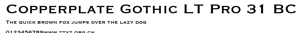 Copperplate Gothic LT Pro 31 BC.ttf