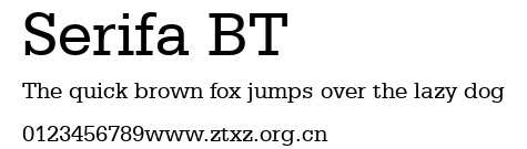 Serifa BT.ttf